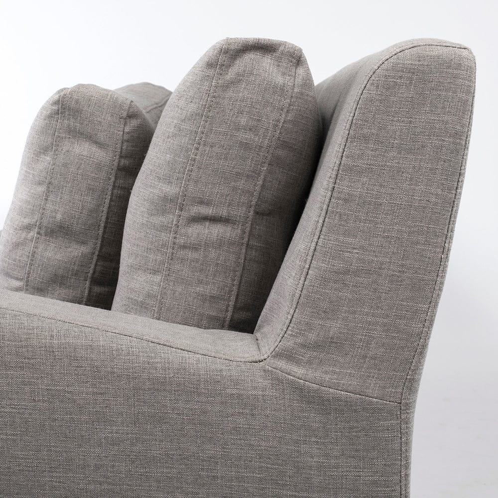 Mercana - Denly III 38 X 38.25 X 34.5 Flint Gray Slipcover Upholstered Arm Chair - 68724_CLOSEOUT view 8