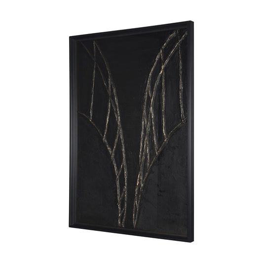 Mercana - Descent II by Studio M a handmade Original Framed 3D Textured Artwork under Glass - 15597 view 2