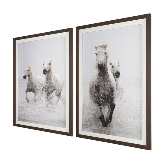 Mercana - Determination Horse by Irene Sucocki a Hand Embellished Framed Art Photo Print under Glass (Set of 2) - 15832 view 2