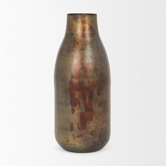Mercana - Devi Tall Oxidized Gold Metal Vase - 70521 view 2