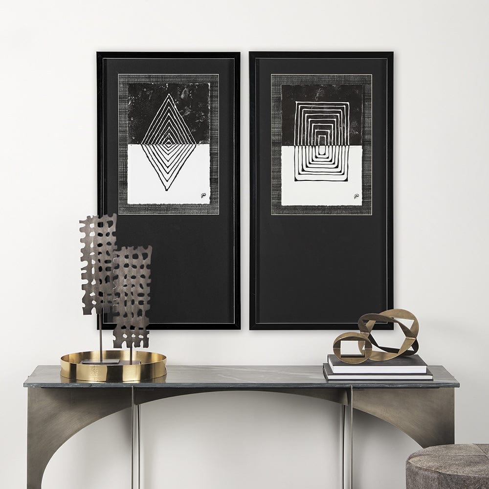 Mercana - Diamond by Studio M a handmade Original Framed Artwork under Glass - 13312 view 9
