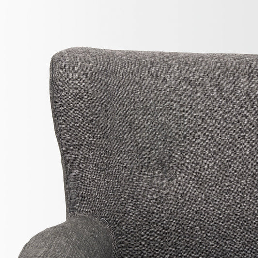 Mercana - Dunstan Accent Chair Upholstered Gray Twill Fabric and Medium Brown Wood Feet - 70429 view 2
