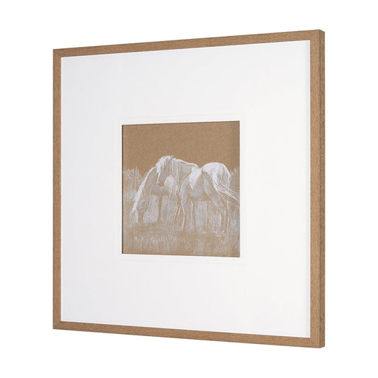 Mercana - Duo I Horses by Mercana Studio a Framed Art Print Matted under Glass - 15667 view 2