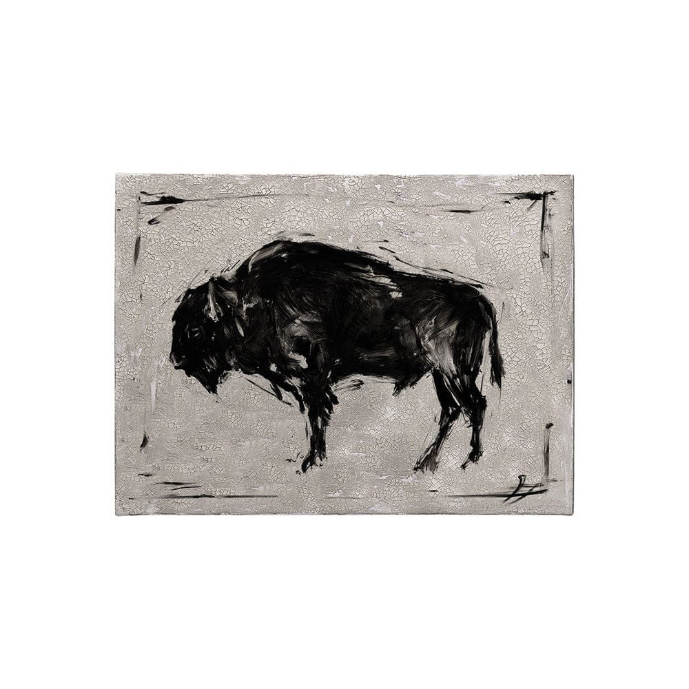 Mercana - Dynamic Bison II by Ethan Harper a Hand Embellished Textured Canvas - 101538-S view 1