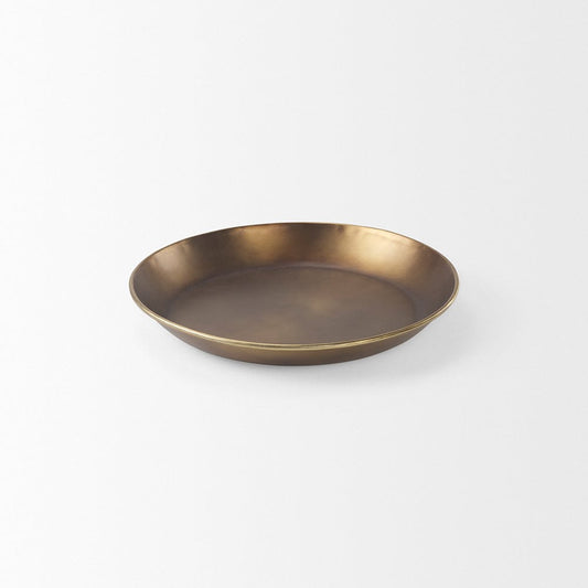 Mercana - Eagan 16.0L x 16.0W x 1.5H Brass Aluminium Tray Small - 69949 view 2