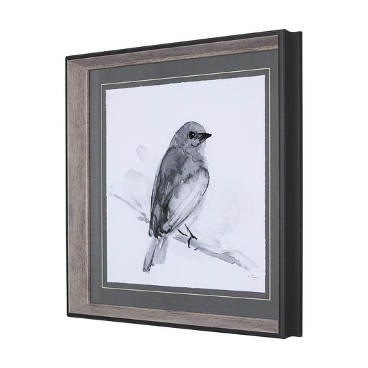 Mercana - Eastern Blue BW IV by Mercana Studio a Hand Embellished Textured Framed Art Print Matted under Glass - 14212 view 2