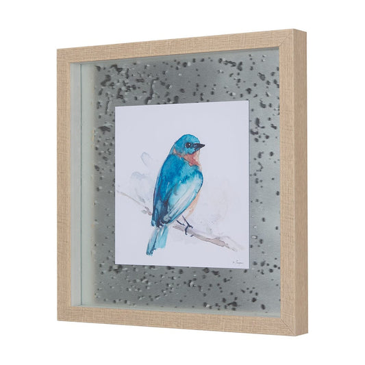 Mercana - Eastern Blue II by Mercana Studio a Hand Embellished Textured Framed Art Print Matted under Glass - 14229 view 2
