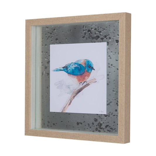 Mercana - Eastern Blue IV by Mercana Studio a Hand Embellished Textured Framed Art Print Matted under Glass - 14231 view 2