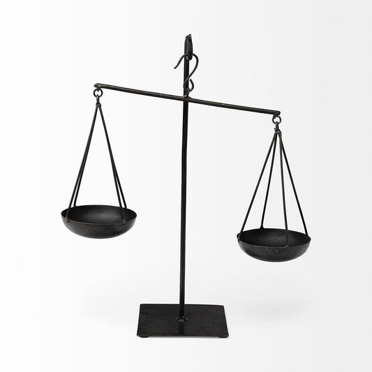 Mercana - Ellis 10L x 4W Black Metal Vintage Inspired Weighing Scale - 68855 view 2