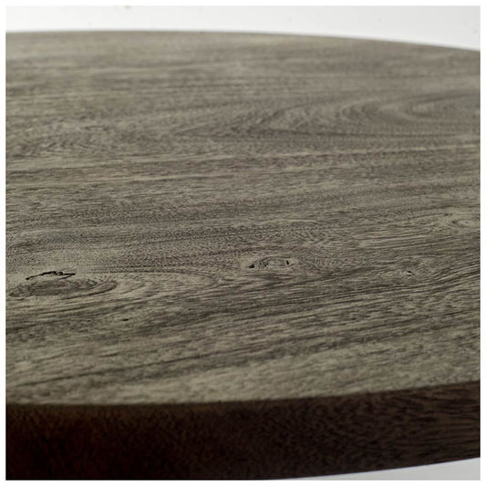 Mercana - Emslie II 30" Grey Solid Wood Top Black Metal Base Bistro Dining Table - 50447 view 2