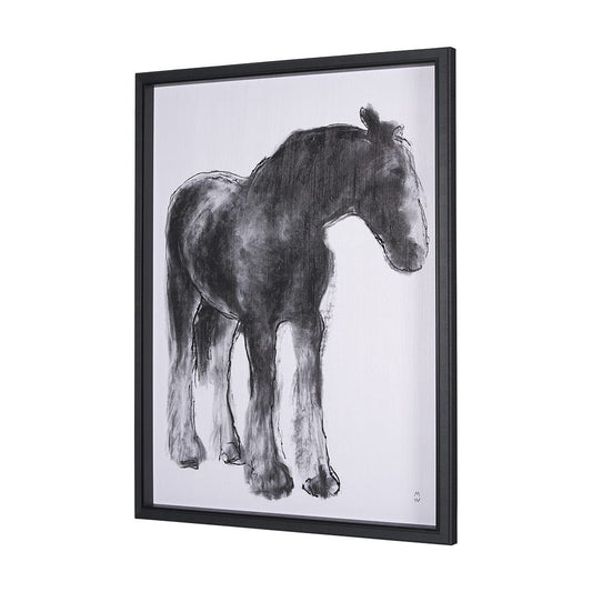 Mercana - Equine Sketch 5 by Manny Woodart a Hand Embellished Textured Framed Art Print - 15308 view 2