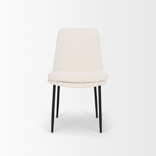 Mercana - Eve Dining Chair w/ Cream Boucle Fabric & Matte Black Metal (Set of 2) - 70261 view 2