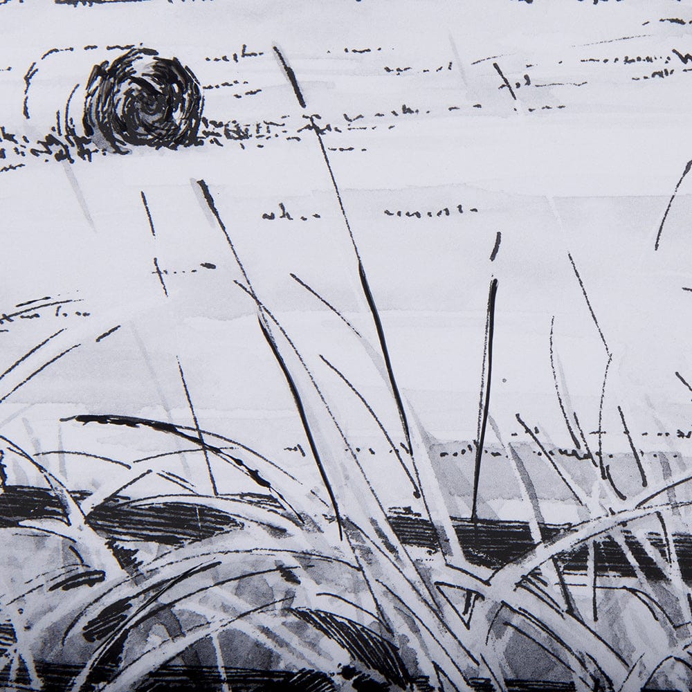 Mercana - Farm View II by Mercana Studio a Hand Embellished Textured Framed Art Print Matted under Glass - 14087 view 8