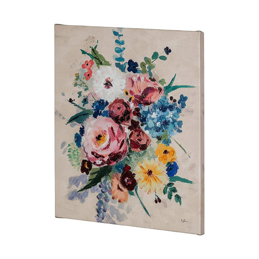 Mercana - Farmhouse Flowers I by Barbara Fleming a Hand Embellished Textured Canvas - 101851-L view 2