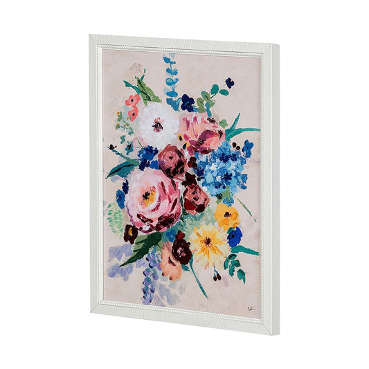 Mercana - Farmhouse Flowers I by Barbara Fleming a Hand Embellished Textured Framed Art Print - 13516 view 2