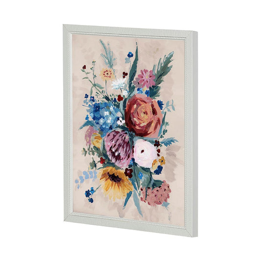 Mercana - Farmhouse Flowers II by Barbara Fleming a Hand Embellished Textured Framed Art Print - 13517 view 2