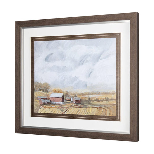 Mercana - Farmland View I by Mercana Studio a Hand Embellished Textured Framed Art Print - 14524 view 2