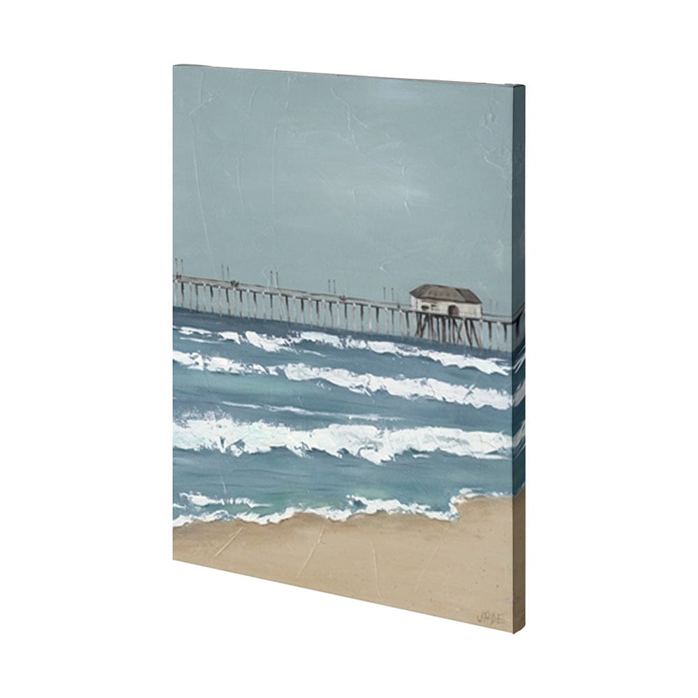 Mercana - Fishing Pier II by Jade Reynolds a Hand Embellished Textured Canvas - 101078-L view 1