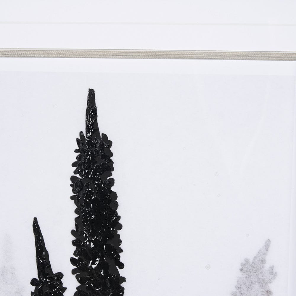Mercana - Floral Silhouette II by Mercana Studio Hand Embellished Textured Framed Art Print Matted under Glass - 15011 view 7