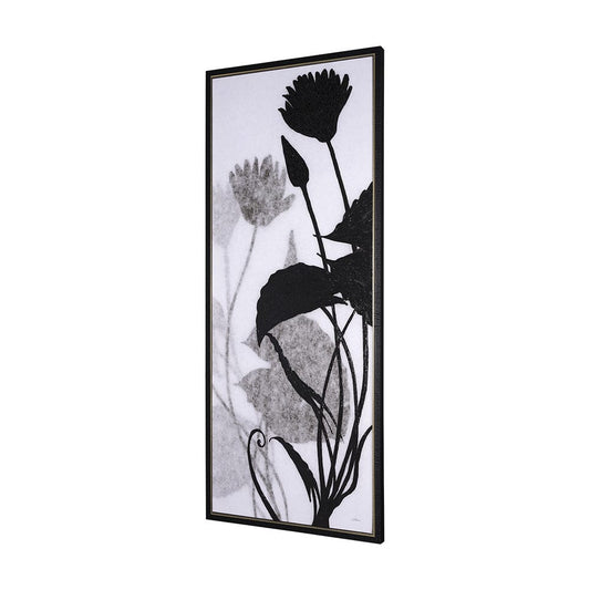 Mercana - Floral Silhouette III by Mercana Studio a Hand Embellished Textured Framed Canvas - 102588-FL view 2
