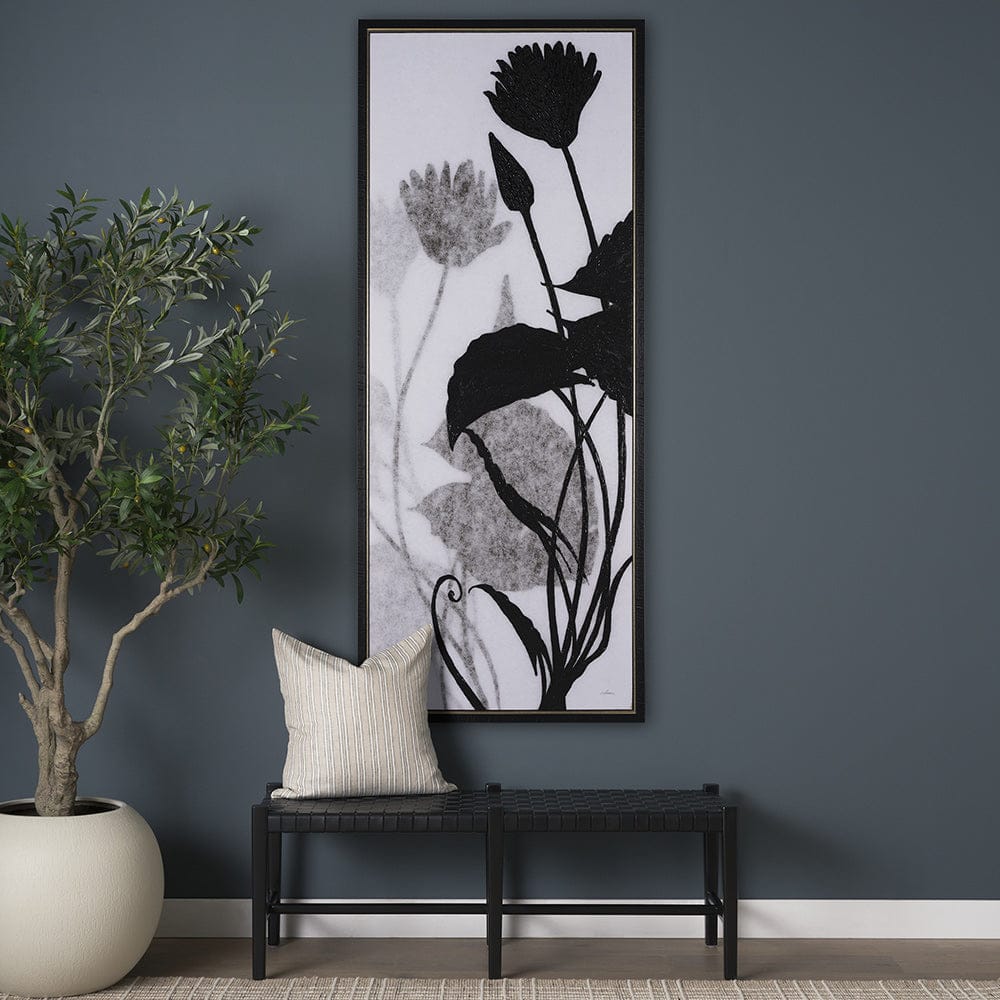 Mercana - Floral Silhouette III by Mercana Studio a Hand Embellished Textured Framed Canvas - 102588-FL view 8