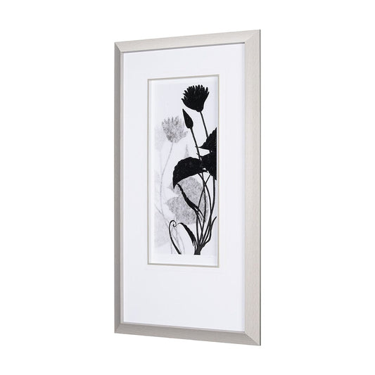Mercana - Floral Silhouette III by Mercana Studio Hand Embellished Textured Framed Art Print Matted under Glas - 15012 view 2