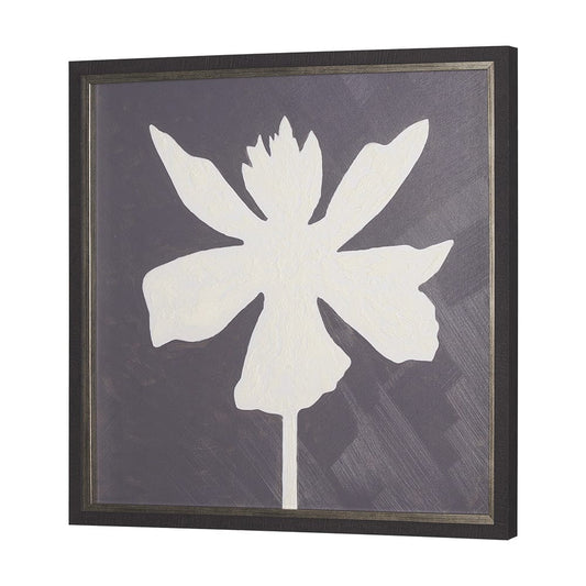 Mercana - Floral Silhouettes IV by Liz Jardine a Hand Embelished Textured Framed Art Print - 15454 view 2