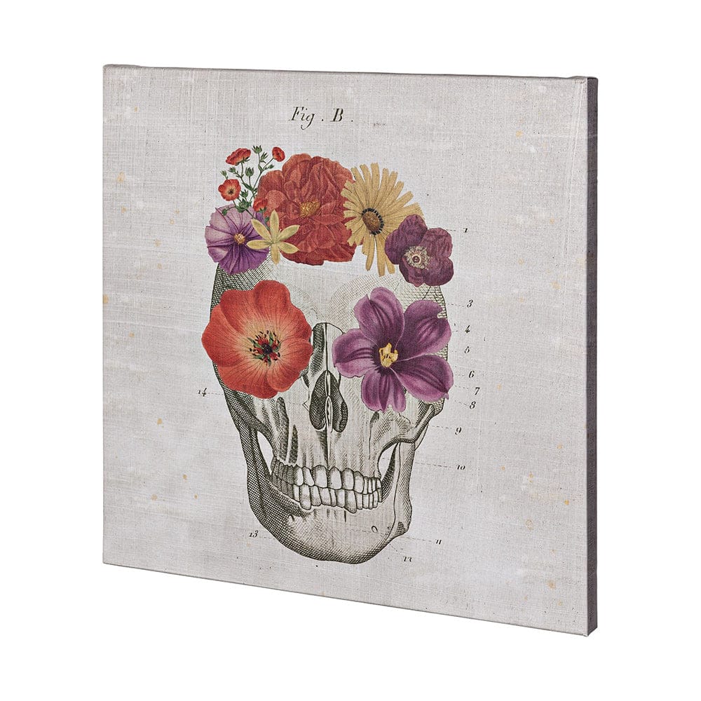 Mercana - Floral Skull II by Mercana Studio a Hand Embellished Textured Canvas - 100939-L view 1