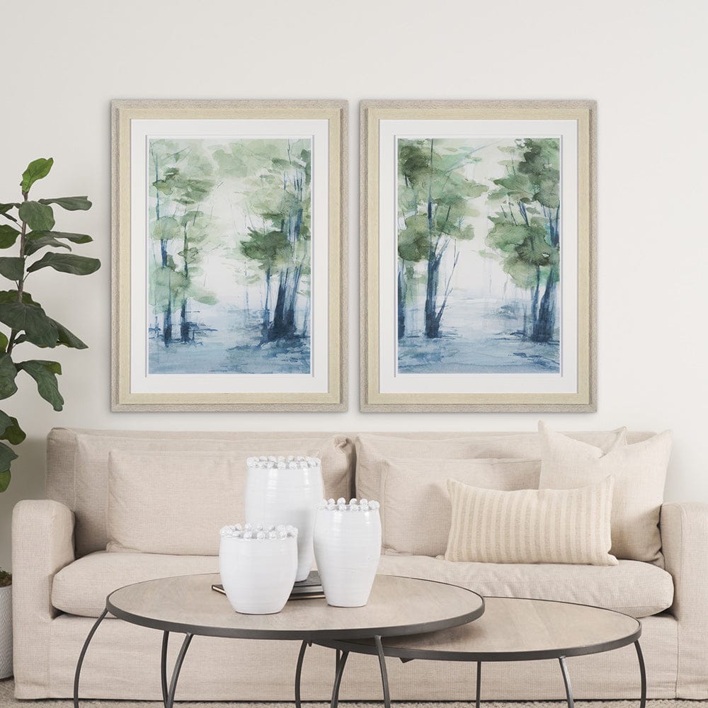 Mercana - Forest Dew I by Mercana Studio a Hand Embellished Textured Framed Art Print Matted under Glass - 12761 view 8