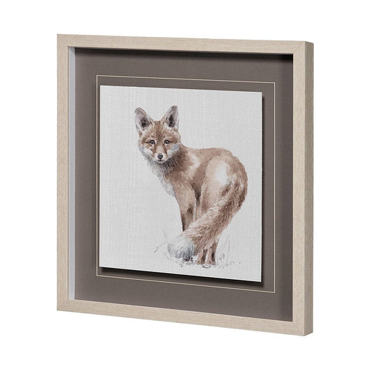 Mercana - Forest Friends XI Fox by Lisa Audit Hand Embellished Textured Framed Art Print Matted under Glass - 13065 view 2