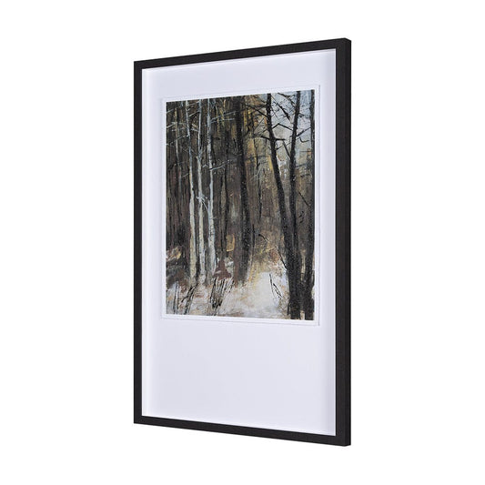 Mercana - Forest View IV by Mercana Studio a Hand Embellished Textured Framed Art Print Matted under Glass - 15132 view 2