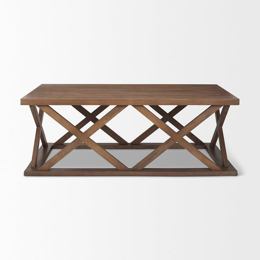 Mercana - Forsey 48.0L x 28.0W x 17.5H Medium Brown Rectangle Coffee Table - 69742_CLOSEOUT view 2