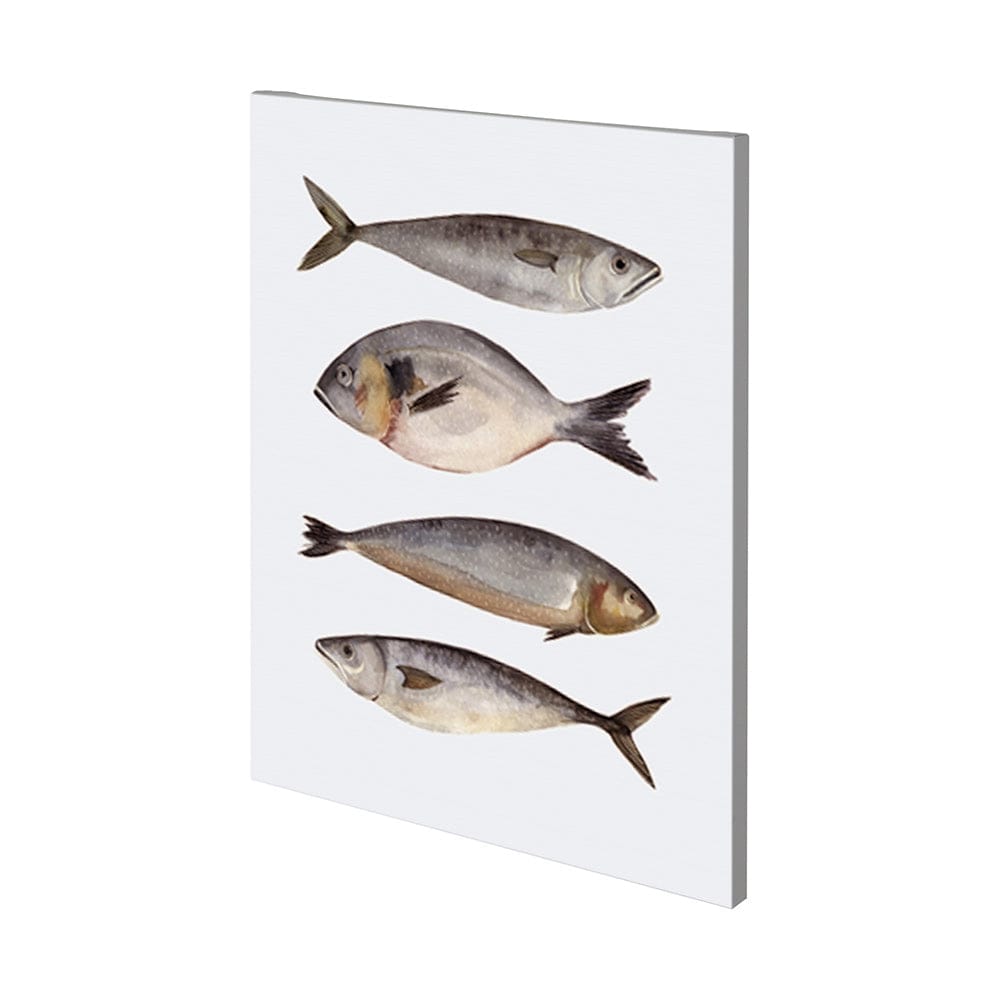 Mercana - Four Fish II by Emma Scarvey a Hand Embellished Textured Canvas - 101084-L view 1
