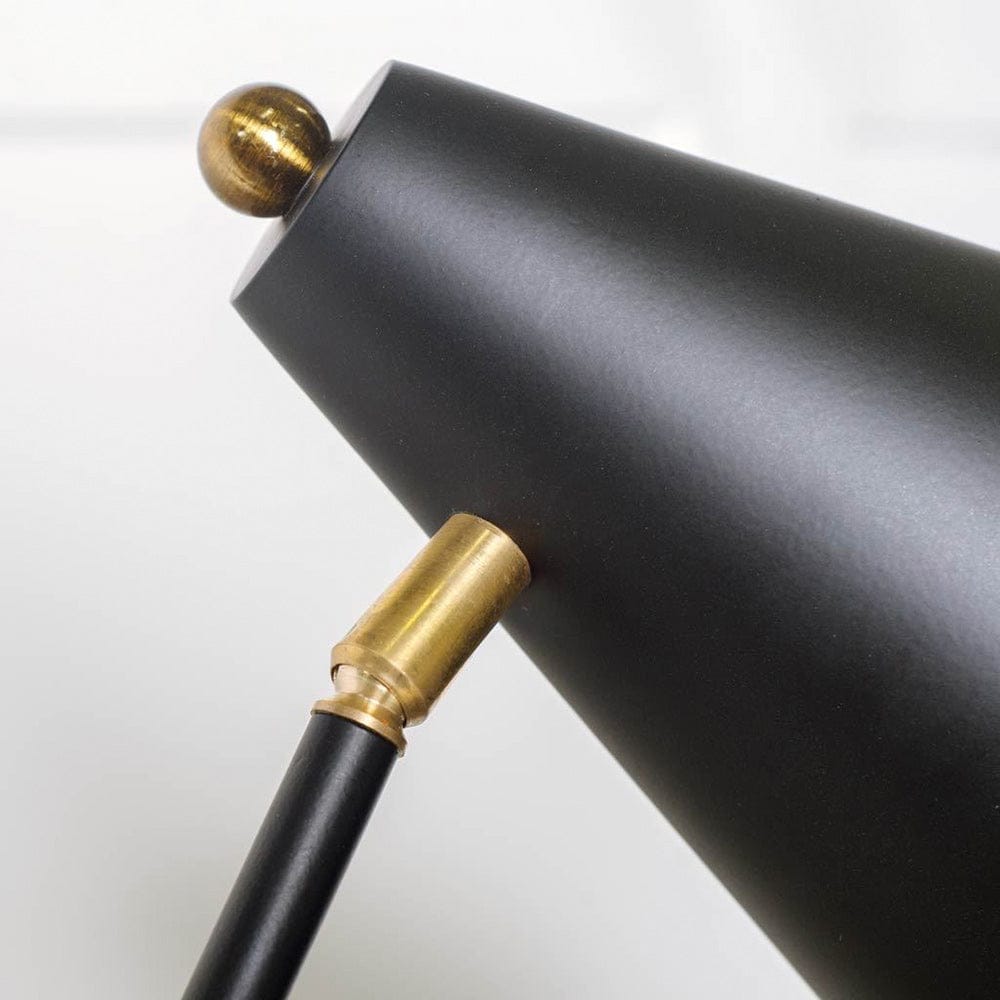 Mercana - Fragon II 26"H Black/Gold Metal Adjustable Cone Shade Table Lamp - 65226 view 5