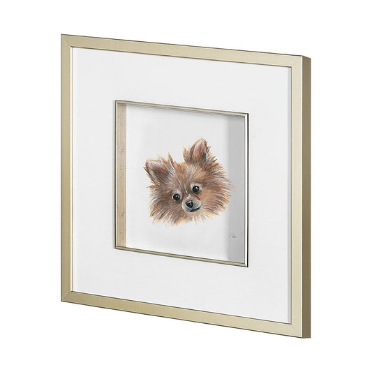 Mercana - Frankie Pomeranian 1 by Mercana Studio Hand Embellished Framed Art Print Matted under Glass - 13376 view 2