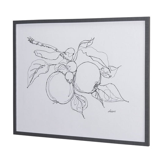 Mercana - Fruit Sketch Apple by Mercana Studio a Hand Embellished Textured Framed Art Print - 14338 view 2