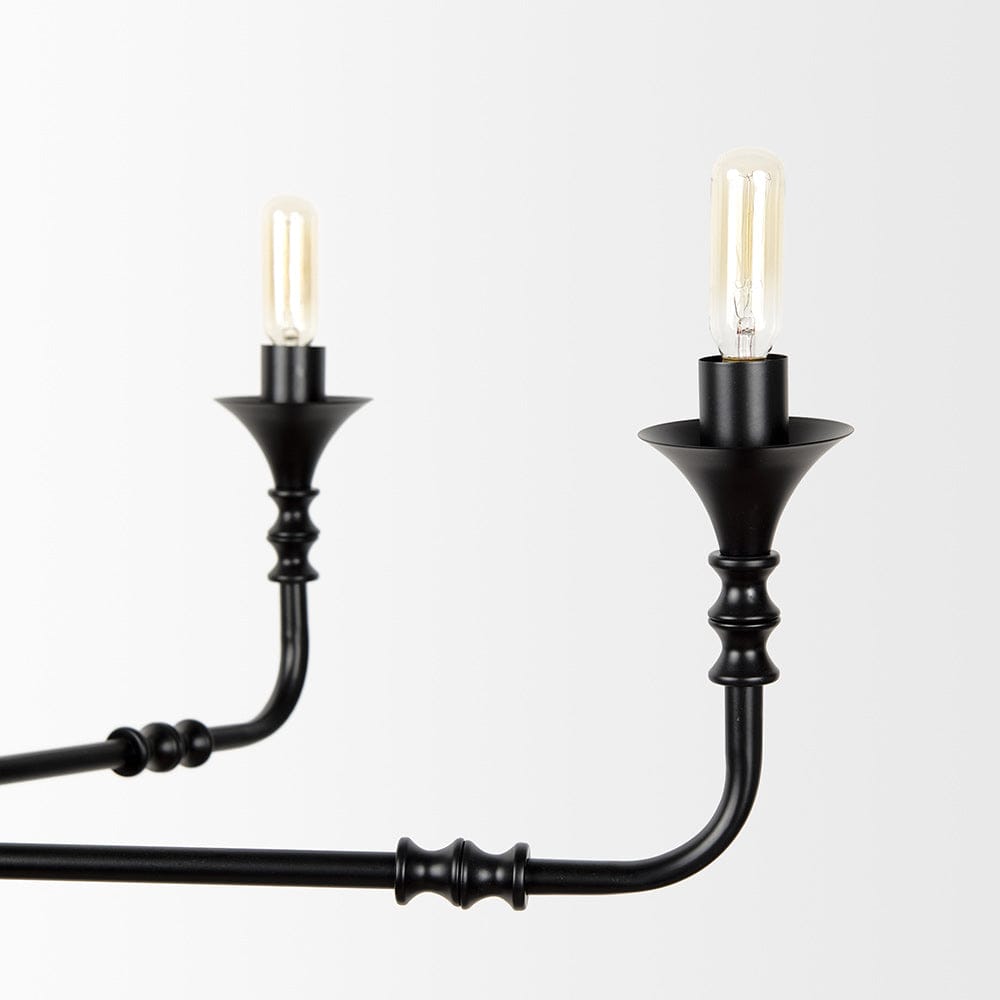 Mercana - Gabriel Small Matte Black Chandelier - 70694_CLOSEOUT view 8
