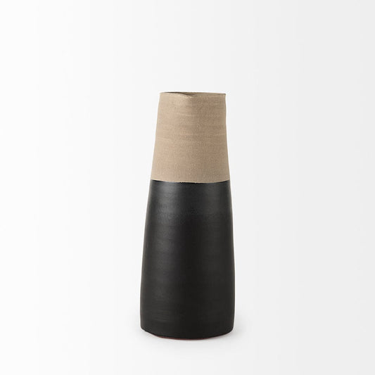 Mercana - Garand Medium 15H Two-Toned Black/Natural Ceramic Jug - 31062 view 2