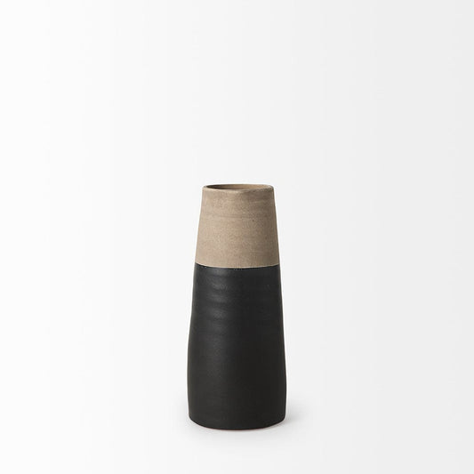 Mercana - Garand Small 13H Two-Toned Black/Natural Ceramic Jug - 31061 view 2