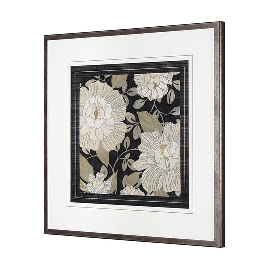 Mercana - Garden Noir II by June Erica Vess a Hand Embellished Textured Framed Art Print Matted under Glass - 10211 view 2