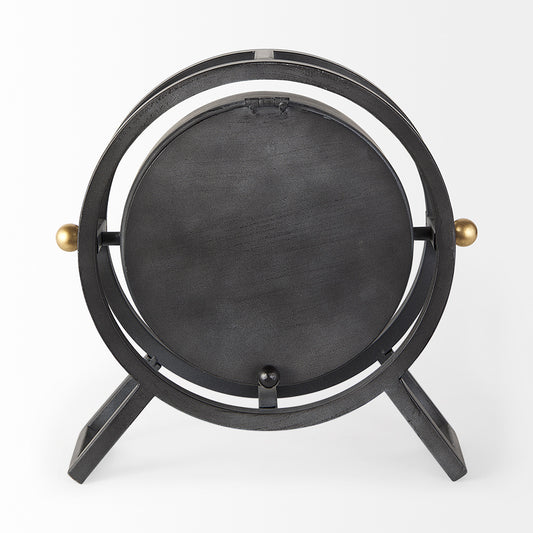 Mercana - Gaston Gray Metal Circular Table Clock - 68083 view 2