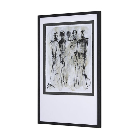 Mercana - Gathering I by Mercana Studio a Hand Embellished Textured Framed Art Print Matted under Glass - 15139 view 2