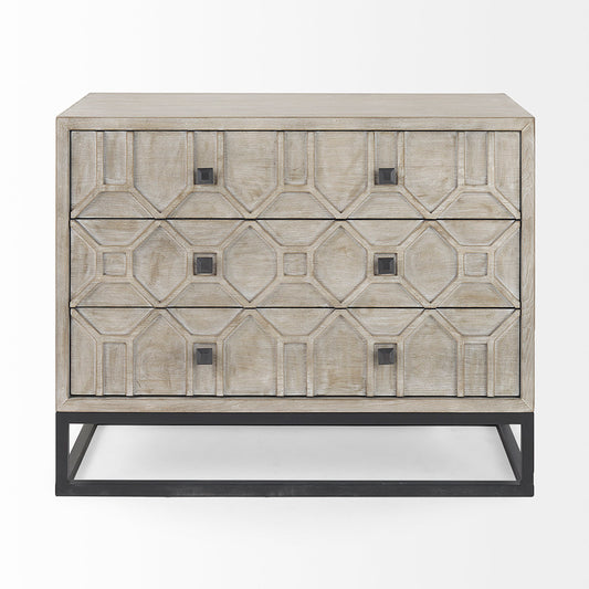 Mercana - Genevieve I 39L x 16W Light Brown Fir Veneer 3 Drawer Accent Cabinet - 69375 view 2