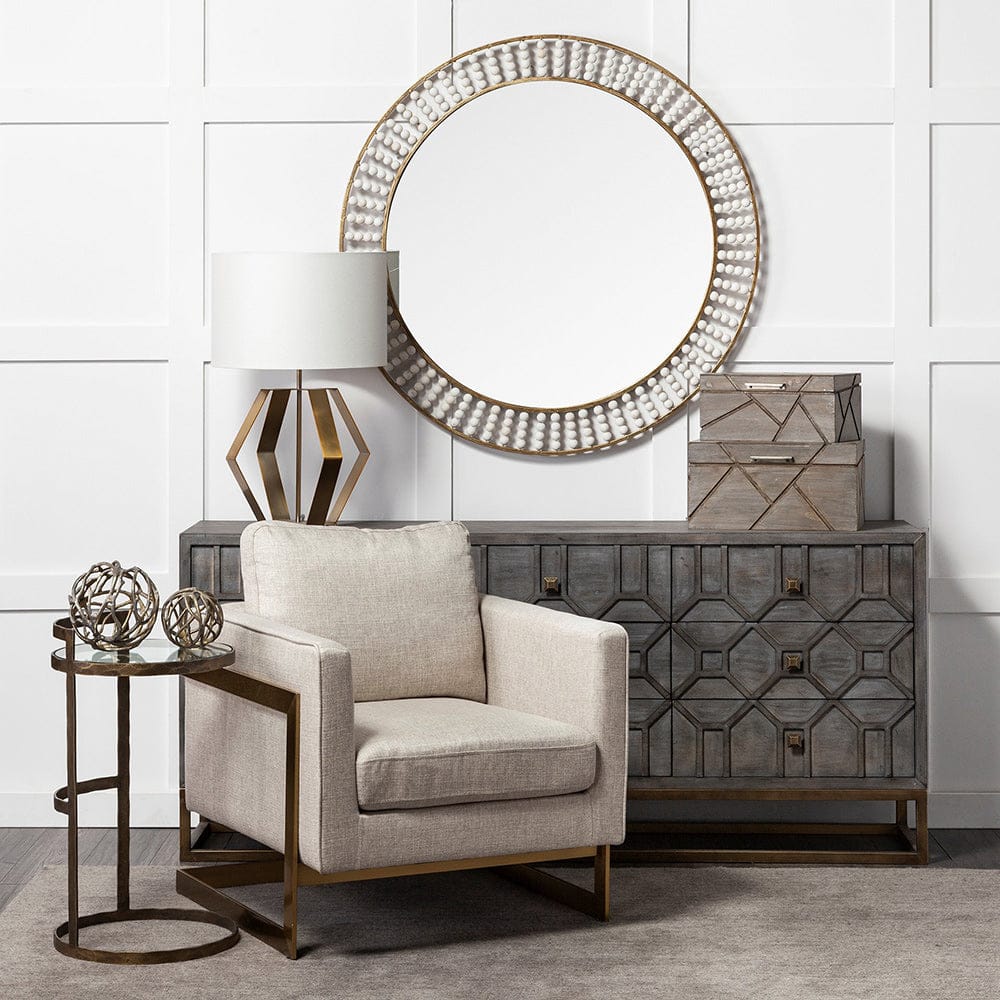 Mercana - Genevieve II 70x15.8 Gray Fir Veneer W/Gold Metal Frame Base 9 Drawer Sideboard - 68116_CLOSEOUT view 12