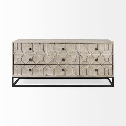 Mercana - Genevieve II Light Brown Fir Veneer 9 Drawer Sideboard - 69376 view 2