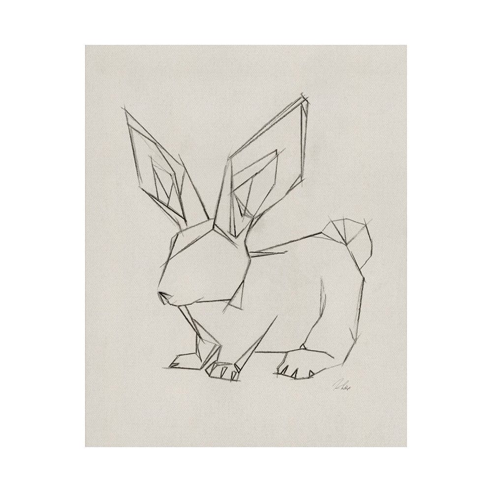Mercana - Geo Bunny by Mercana Studio a Hand Embellished Textured Canvas - 101789-L view 1