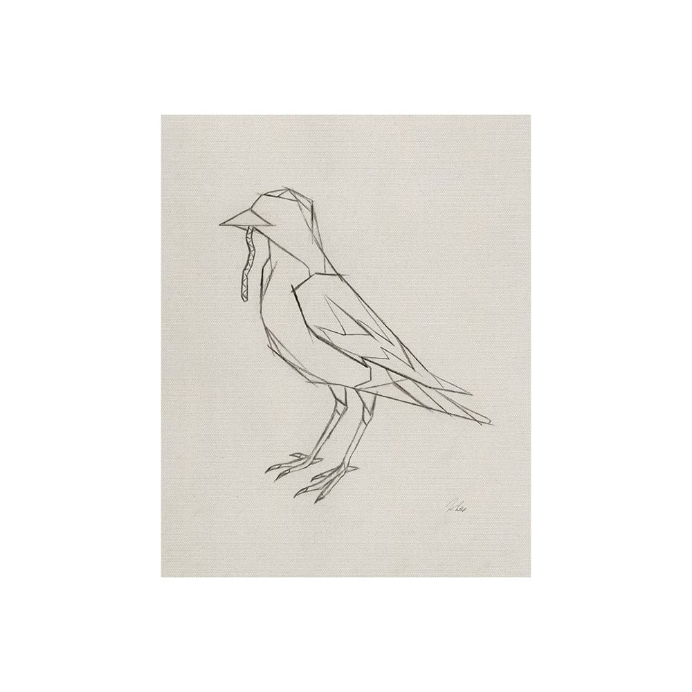 Mercana - Geo Robin by Mercana Studio a Hand Embellished Textured Canvas - 101791-S view 1
