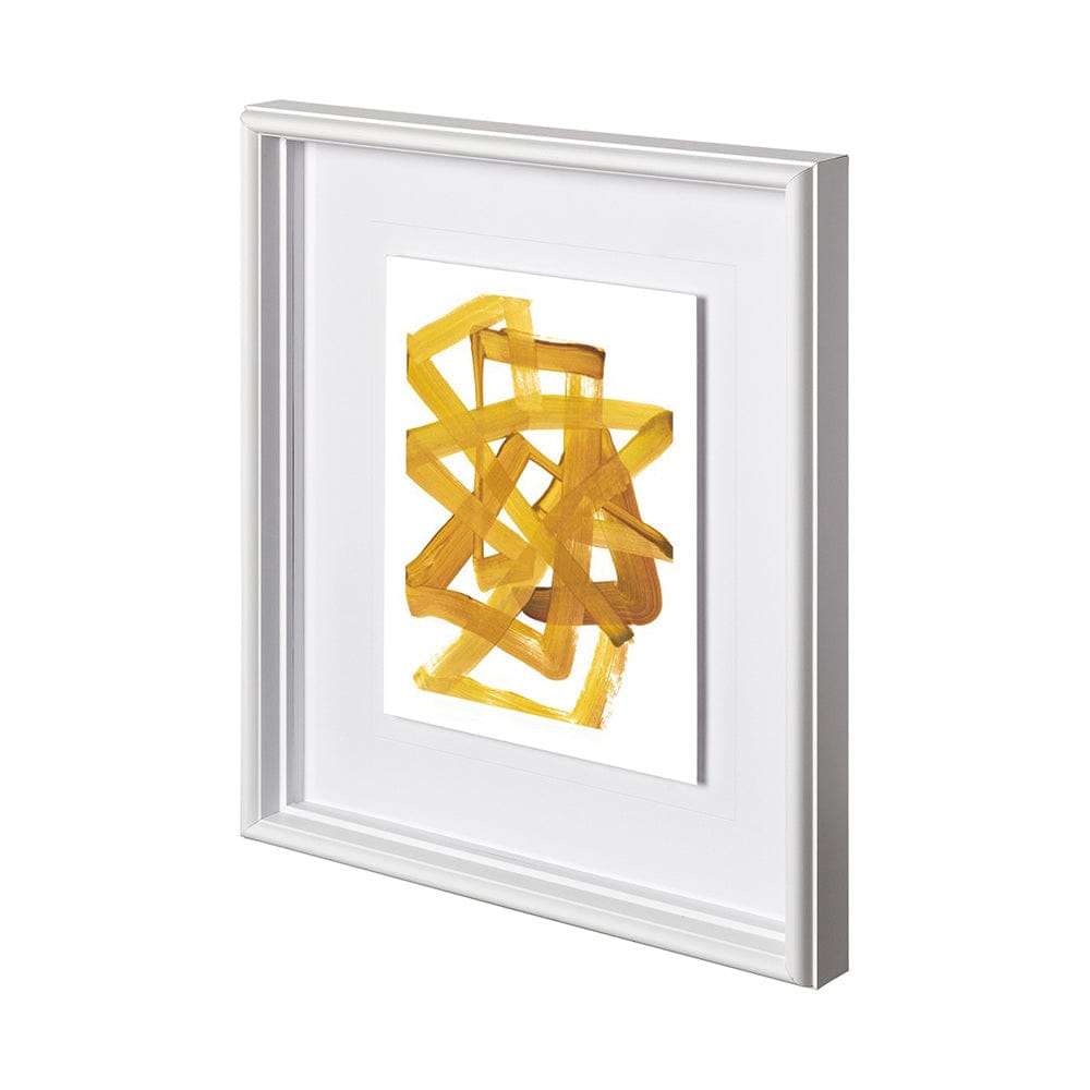 Mercana - Gestural Brush 3 by Lora Gold a Hand Embellished Textured Framed Art Print Matted under Glass - 12159 view 1