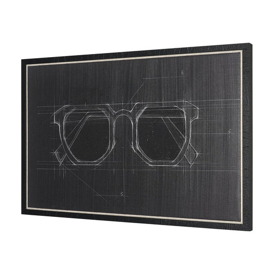 Mercana - Glasses I by Dayna Matthews a Hand Embellished Textured Framed Canvas - 102688-FS view 2