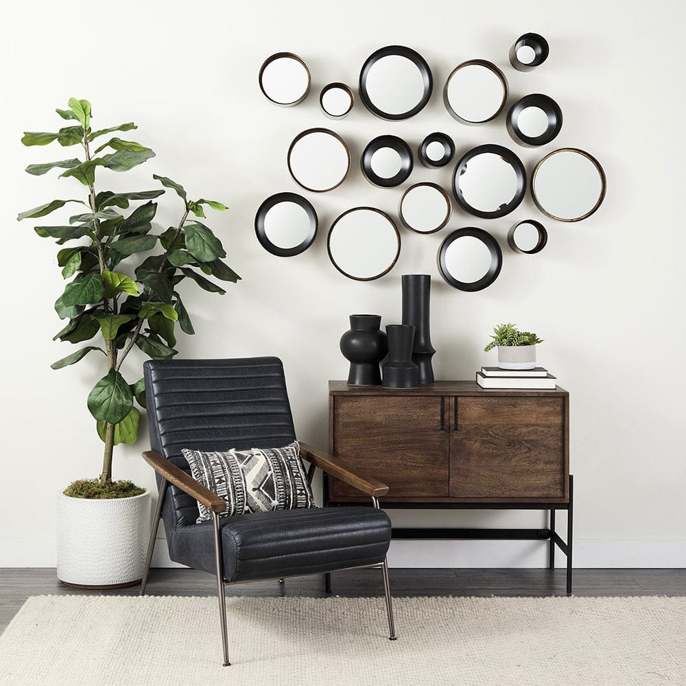 Mercana - Glenn 38L x 16W x 30H Dark Brown Wood w/ Black Iron Frame, 2 Door Accent Cabinet - 69194 view 11